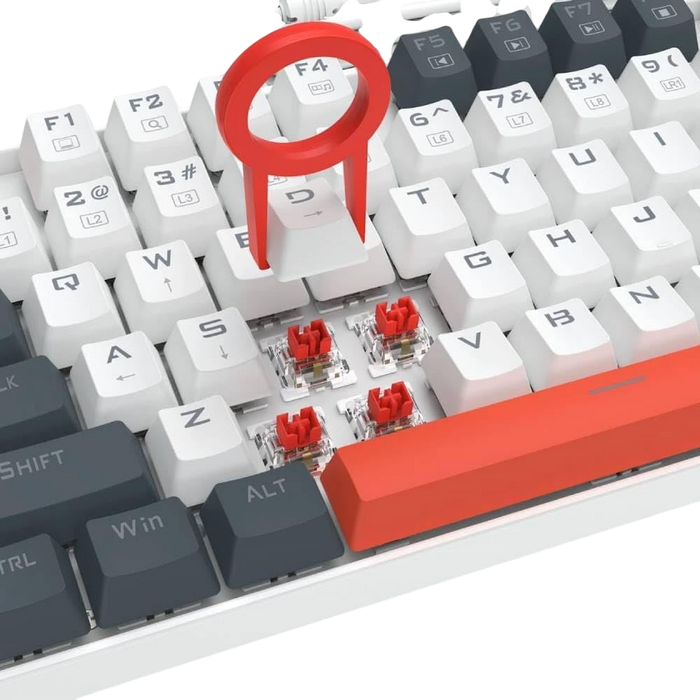 Redragon k552 WLR-R Kumara Mechanical Wired Gaming Keyboard Red Switch - White/Black  for sale in Egypt from Games2Egypt