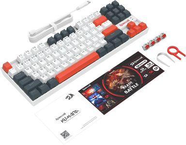 Redragon k552 WLR-R Kumara Mechanical Wired Gaming Keyboard Red Switch - White/Black  for sale in Egypt from Games2Egypt