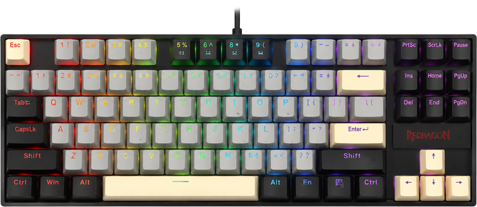 Redragon K552 GLY Kumara Rainbow Wired Mechanical Gaming Keyboard Blue Switch - Black -  for sale in Egypt from Games2Egypt