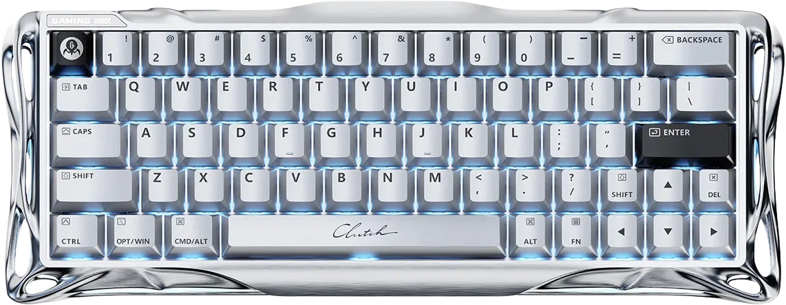 GravaStar Mercury V60 Pro 60% Hall Effect Magnetic Switch Gaming Keyboard - Chrome Silver  for sale in Egypt from Games2Egypt