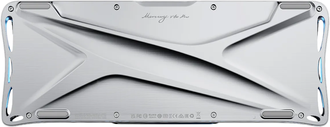 GravaStar Mercury V60 Pro 60% Hall Effect Magnetic Switch Gaming Keyboard - Chrome Silver  for sale in Egypt from Games2Egypt
