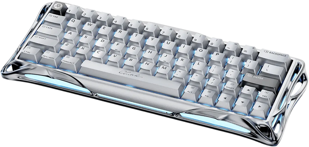 GravaStar Mercury V60 Pro 60% Hall Effect Magnetic Switch Gaming Keyboard - Chrome Silver  for sale in Egypt from Games2Egypt