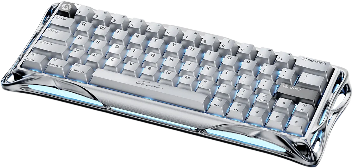 GravaStar Mercury V60 Pro 60% Hall Effect Magnetic Switch Gaming Keyboard - Chrome Silver  for sale in Egypt from Games2Egypt