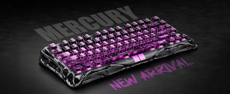 GravaStar Mercury V75 Lite 75% Hall Effect Magnetic  Switch Gaming Keyboard - Transparent Black  for sale in Egypt from Games2Egypt