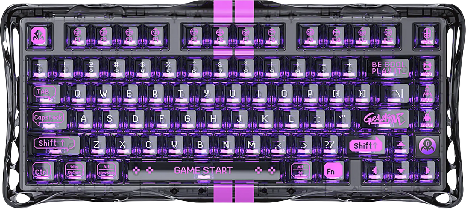 GravaStar Mercury V75 Lite 75% Hall Effect Magnetic  Switch Gaming Keyboard - Transparent Black  for sale in Egypt from Games2Egypt