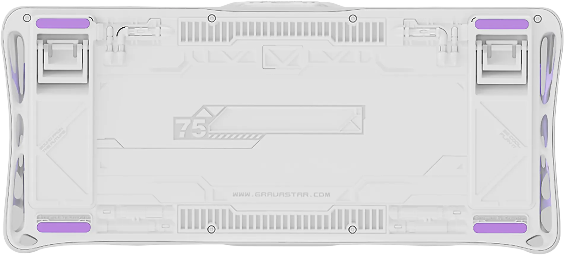جرافاستار كيبورد ميركوري V75 HE 75% سويتش هول ايفيكت - Mecha Gray – صورة 3