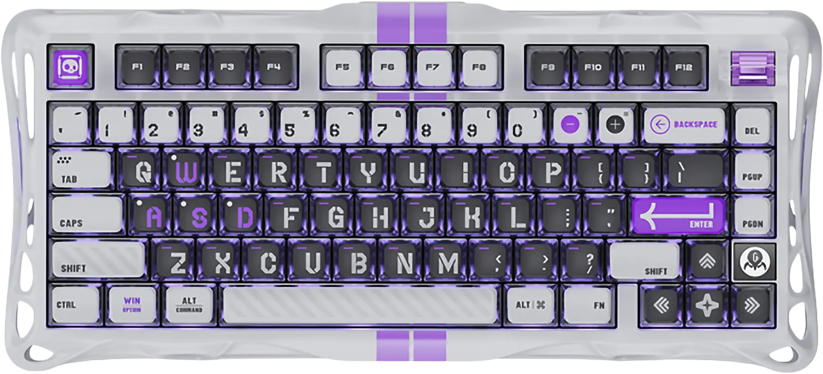 جرافاستار كيبورد ميركوري V75 HE 75% سويتش هول ايفيكت - Mecha Gray – صورة 2