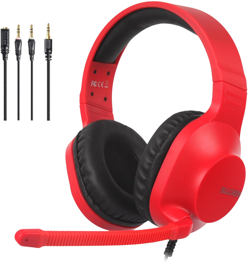 SADES Spirits SA-721 Wired Gaming Headphone - Red - Open Sealed – image 2