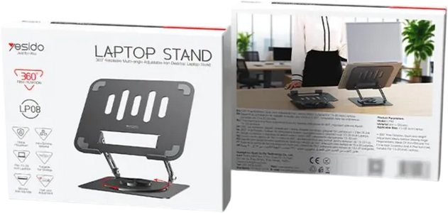 YESIDO LP08 Adjustable Laptop Stand 360° Rotating  for sale in Egypt from Games2Egypt