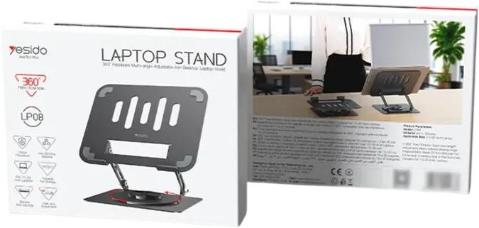 YESIDO LP08 Adjustable Laptop Stand 360° Rotating  for sale in Egypt from Games2Egypt