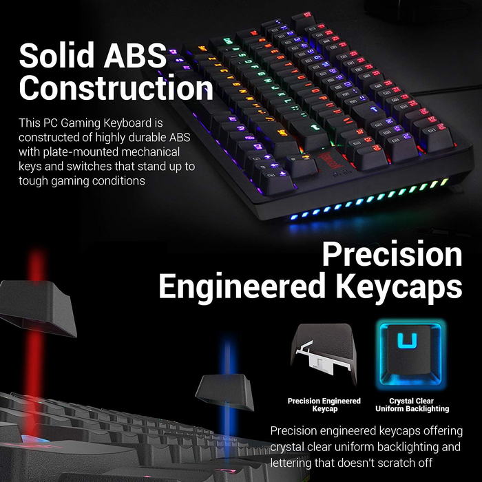 Redragon S113 Mechanical Wired Rainbow Gaming Keyboard & Mouse Combo  for sale in Egypt from Games2Egypt