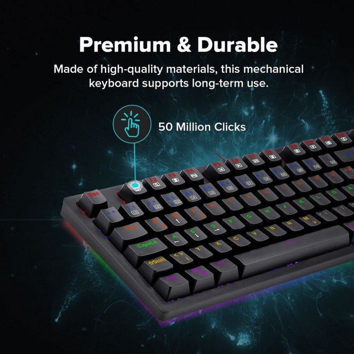 Redragon S113 Mechanical Wired Rainbow Gaming Keyboard & Mouse Combo  for sale in Egypt from Games2Egypt