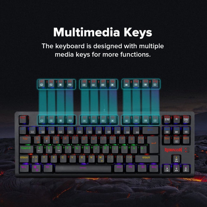 Redragon S113 Mechanical Wired Rainbow Gaming Keyboard & Mouse Combo  for sale in Egypt from Games2Egypt