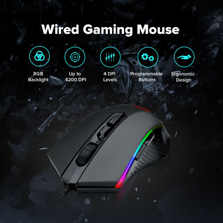 Redragon S113 Mechanical Wired Rainbow Gaming Keyboard & Mouse Combo – image 6