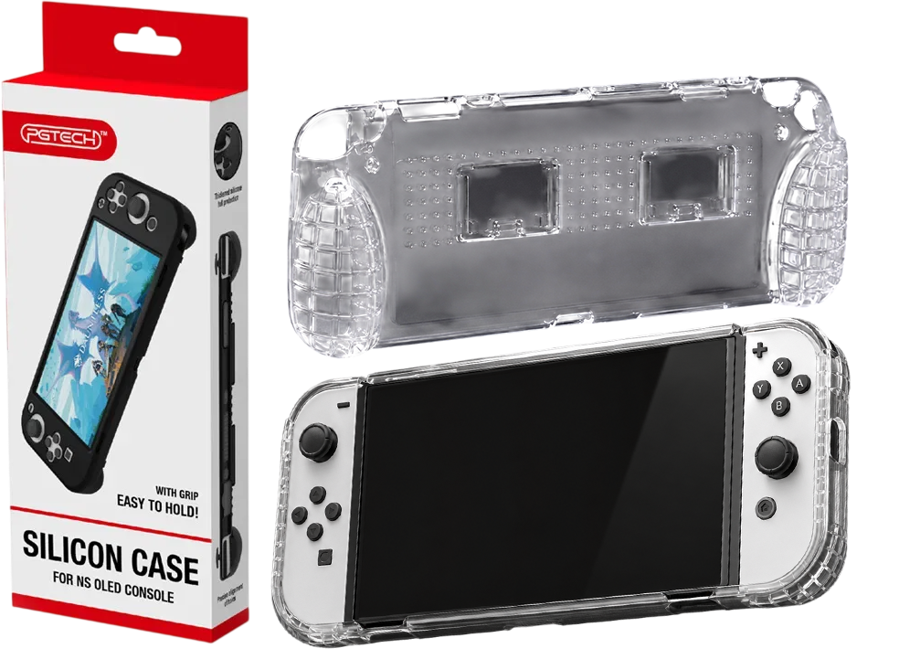 Pgtech GP-341 Silicone Clear Case For Nintendo Switch OLED - Transparent – image 2