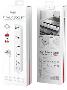 Yesido MC20 High Power Fast Charging Socket - EU Plug - White  for sale in Egypt from Games2Egypt