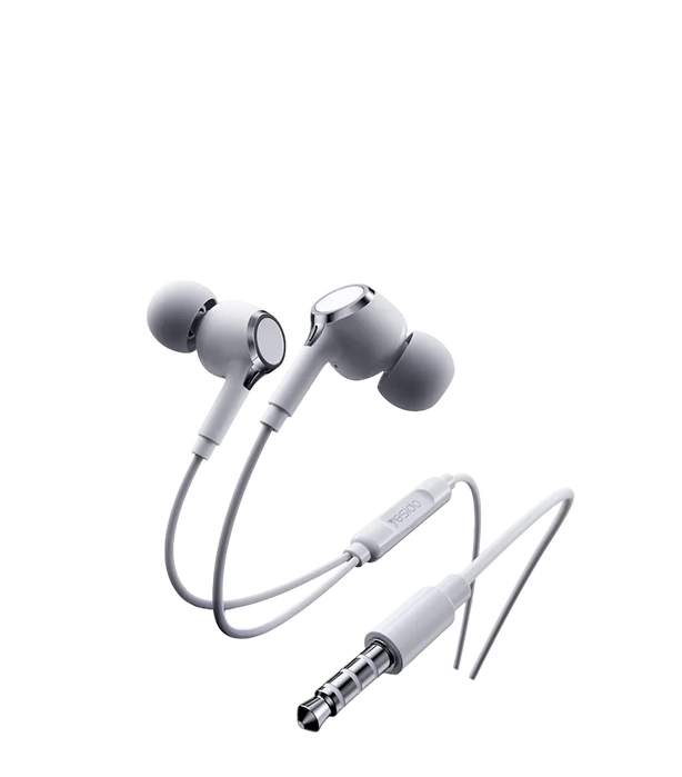 Yesido YH53 Plug Wired Earphone 3.5mm - White  for sale in Egypt from Games2Egypt