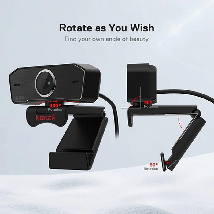 Redragon GW801 Hitman Plus Streaming & Gaming Webcam - Black  for sale in Egypt from Games2Egypt