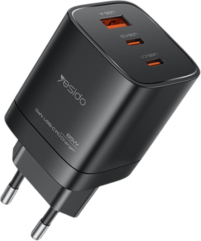 Yesido YC65 PD 65W Three-port Fast Charging 2 TC & USB EU Plug for Laptop  for sale in Egypt from Games2Egypt