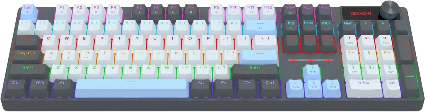 Redragon K718 Mechanical Wired Rainbow Gaming Keyboard  for sale in Egypt from Games2Egypt
