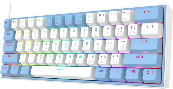 Redragon K617 Fizz Wired Mechanical RGB Gaming Keyboard - White/blue  for sale in Egypt from Games2Egypt