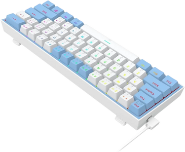 Redragon K617 Fizz Wired Mechanical RGB Gaming Keyboard - White/blue  for sale in Egypt from Games2Egypt