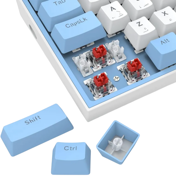 Redragon K617 Fizz Wired Mechanical RGB Gaming Keyboard - White/blue  for sale in Egypt from Games2Egypt