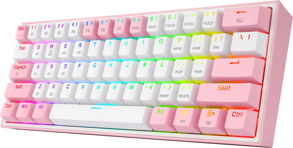 Redragon K616 Fizz Pro Wireless Mechanical RGB Gaming Keyboard - White/Pink  for sale in Egypt from Games2Egypt