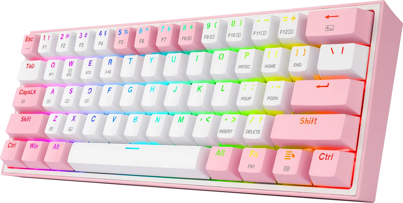 Redragon K616 Fizz Pro Wireless Mechanical RGB Gaming Keyboard - White/Pink  for sale in Egypt from Games2Egypt