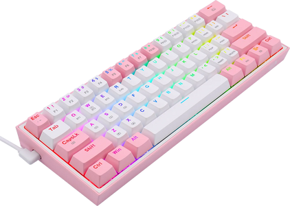 Redragon K616 Fizz Pro Wireless Mechanical RGB Gaming Keyboard - White/Pink  for sale in Egypt from Games2Egypt