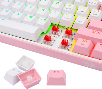 Redragon K616 Fizz Pro Wireless Mechanical RGB Gaming Keyboard - White/Pink  for sale in Egypt from Games2Egypt