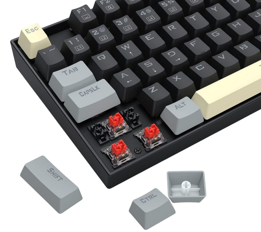 Redragon K552 LGY-R Kumara Rainbow Wired Mechanical Gaming Keyboard Red Switch - Grey/Black – image 3