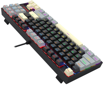 Redragon K552 LGY-R Kumara Rainbow Wired Mechanical Gaming Keyboard Red Switch - Grey/Black  for sale in Egypt from Games2Egypt