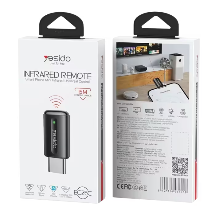 Yesido EC26C Infrared Universal Remote Control Type-C IR Adapter - Open Sealed  for sale in Egypt from Games2Egypt