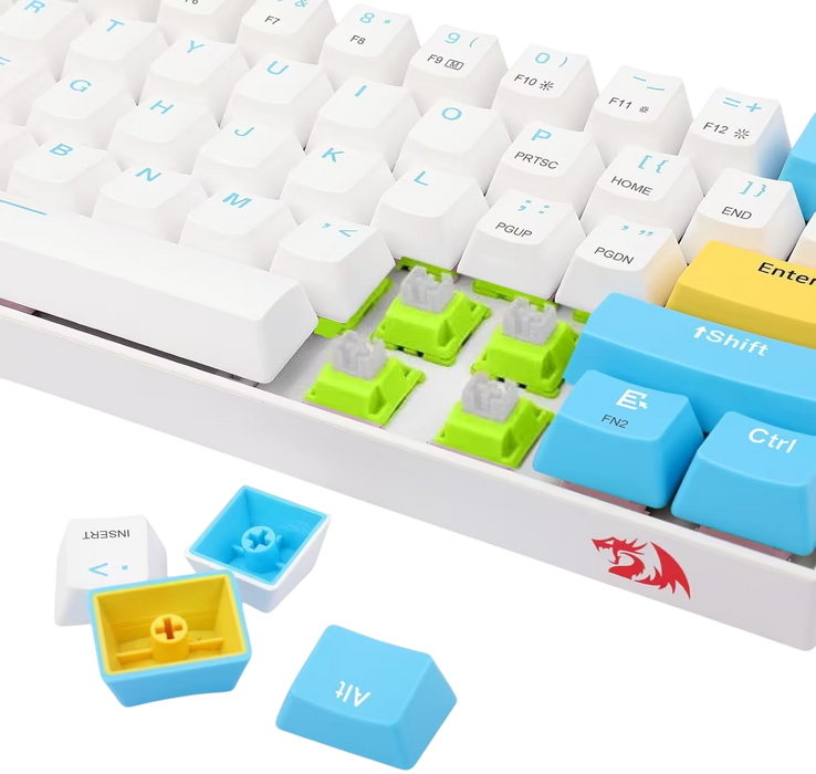Redragon K530 Pro Draconic 60% Wireless Mechanical Gaming Keyboard White switch - White/Blue   for sale in Egypt from Games2Egypt