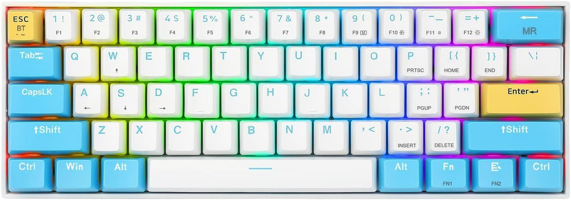 Redragon K530 Pro Draconic 60% Wireless Mechanical Gaming Keyboard White switch - White/Blue
