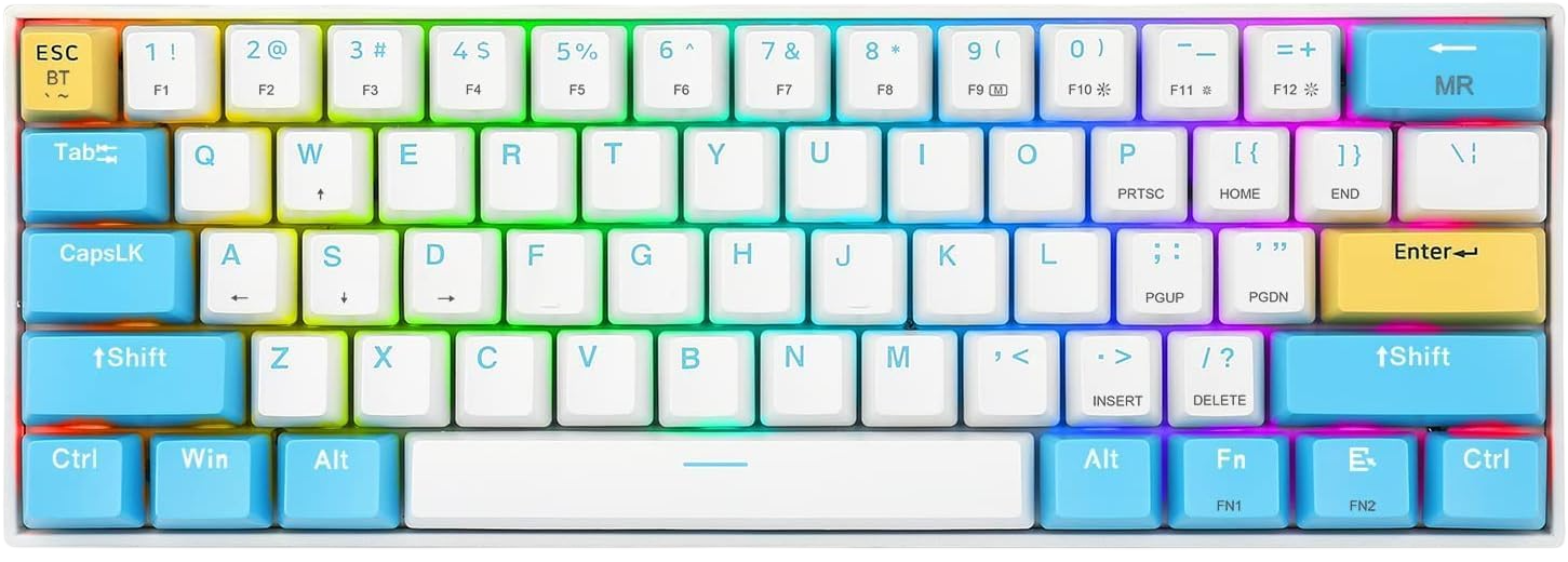 Redragon K530 Pro Draconic 60% Wireless Mechanical Gaming Keyboard White switch - White/Blue   for sale in Egypt from Games2Egypt