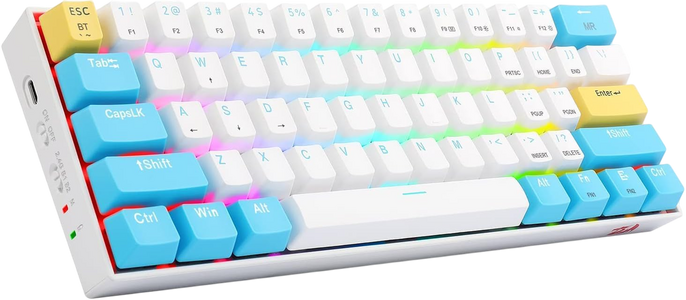 Redragon K530 Pro Draconic 60% Wireless Mechanical Gaming Keyboard Orange switch - White/Blue   for sale in Egypt from Games2Egypt
