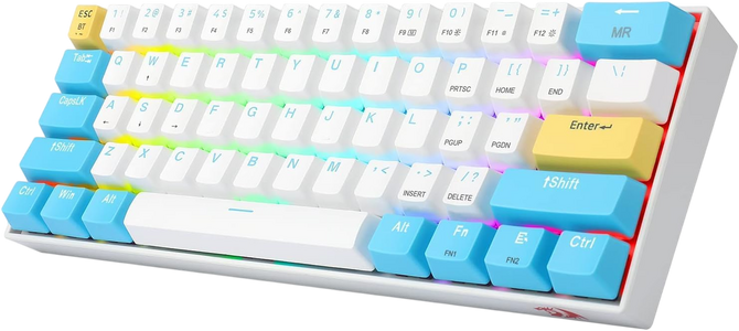 Redragon K530 Pro Draconic 60% Wireless Mechanical Gaming Keyboard Orange switch - White/Blue   for sale in Egypt from Games2Egypt