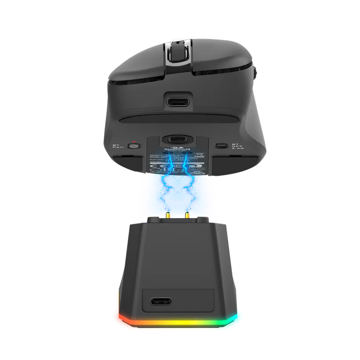 Redragon M998-STD-1K Tri-Mode Mouse with RGB Charging Dock - Black – image 2