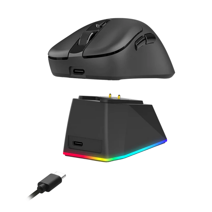 Redragon M998-STD-1K Tri-Mode Mouse with RGB Charging Dock - Black  for sale in Egypt from Games2Egypt