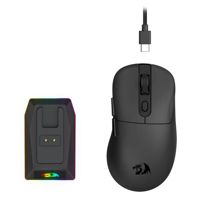 Redragon M998-STD-1K Tri-Mode Mouse with RGB Charging Dock - Black  for sale in Egypt from Games2Egypt