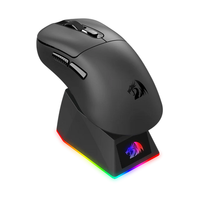 Redragon M998-STD-1K Tri-Mode Mouse with RGB Charging Dock - Black