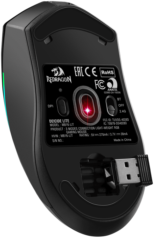Redragon M816-LIT DEICIDE LITE RGB Wireless Gaming Mouse - Black – image 6
