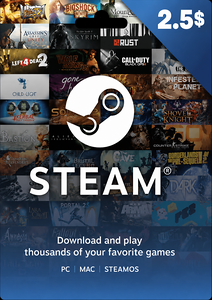 Steam Wallet Gift Card USA 2.5 USD