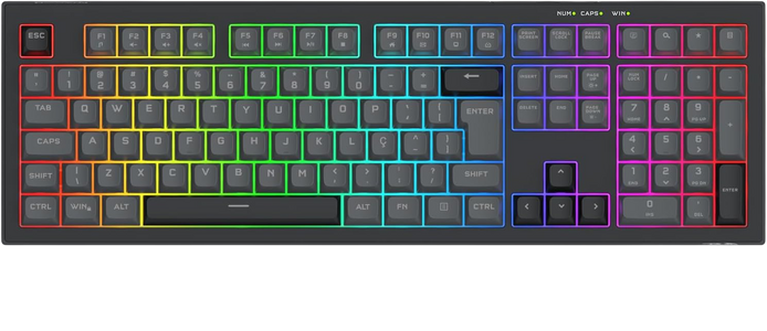  Redragon K518 CRUX RGB Membrane Wired Gaming Keyboard - Black  for sale in Egypt from Games2Egypt