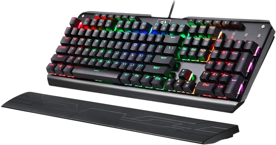  Redragon K555-R Wired Mechanical Rainbow Gaming Keyboard - Black  for sale in Egypt from Games2Egypt