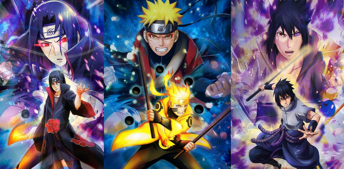 Naruto - 3 in 1 Naruto Itachi Sasuke – 3D Poster  for sale in Egypt from Games2Egypt
