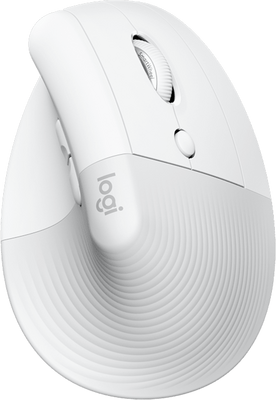 Logitech Lift Vertical Ergonomic Wireless Mouse - Off White