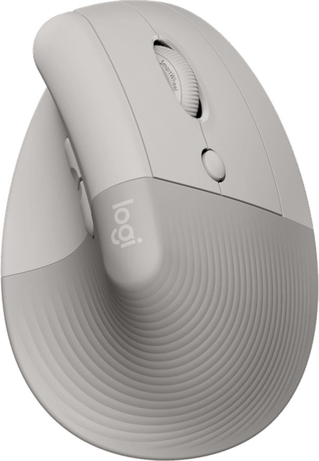 Logitech Lift Vertical Ergonomic Wireless Mouse - Sand